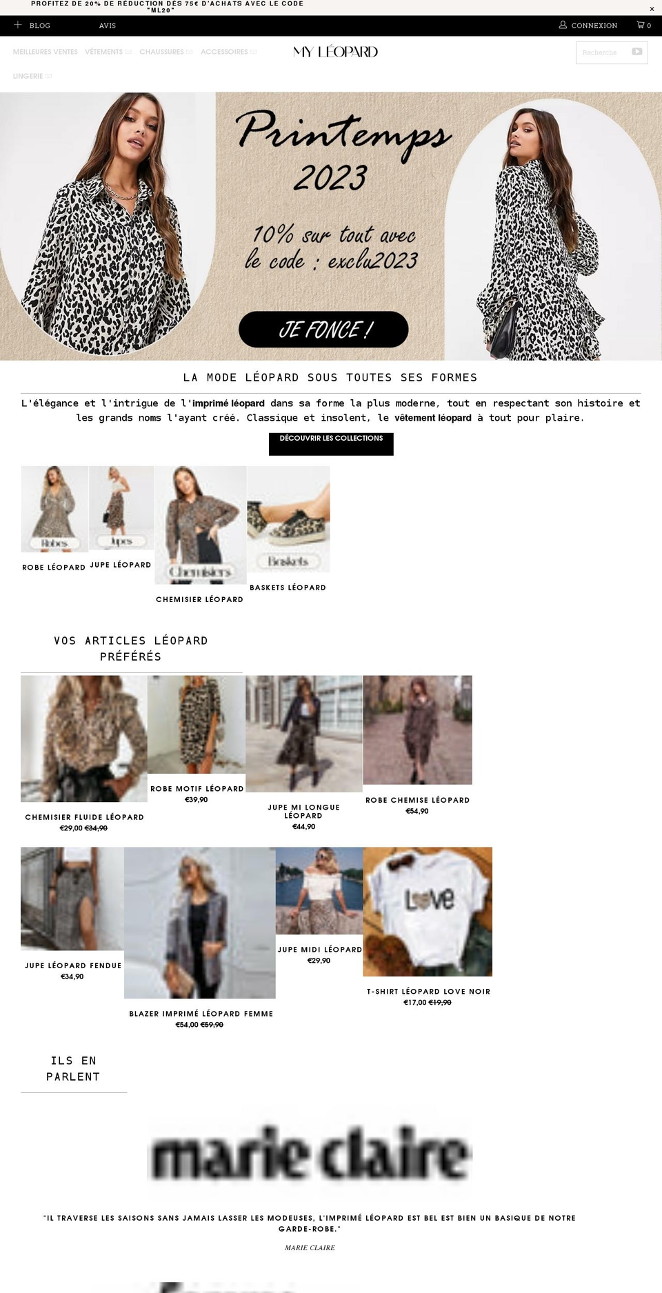 my-leopard.com shopify website screenshot