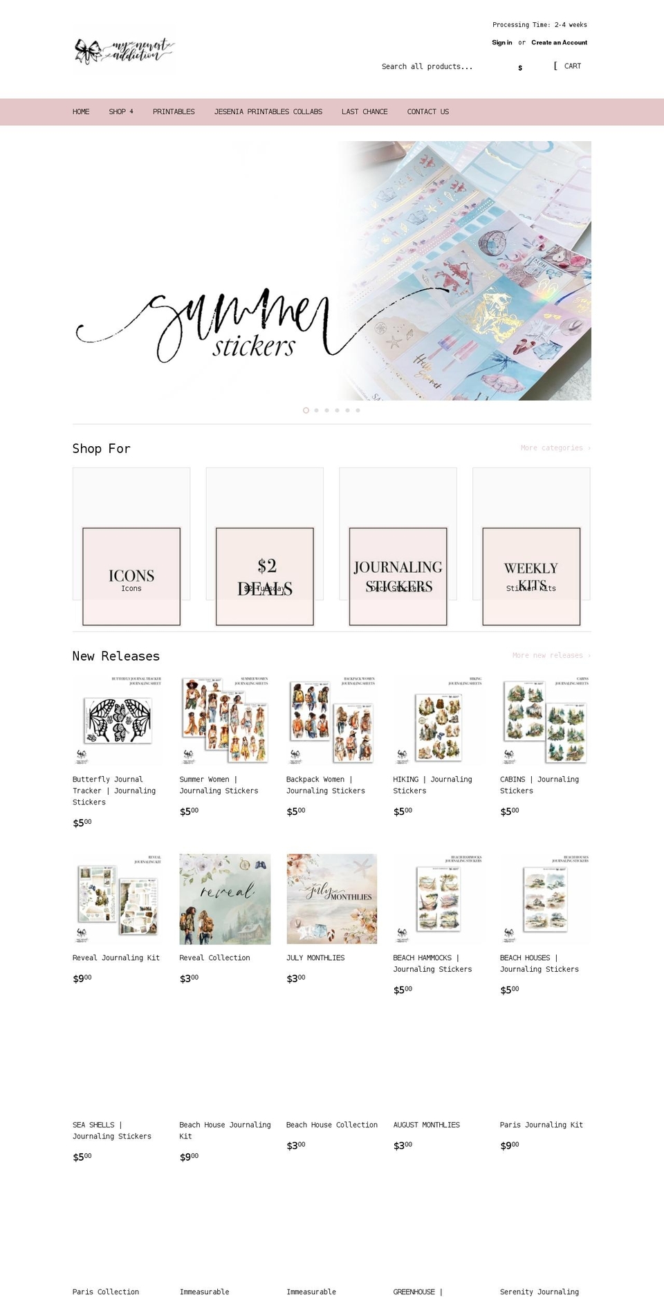 my-newest-addiction.myshopify.com shopify website screenshot
