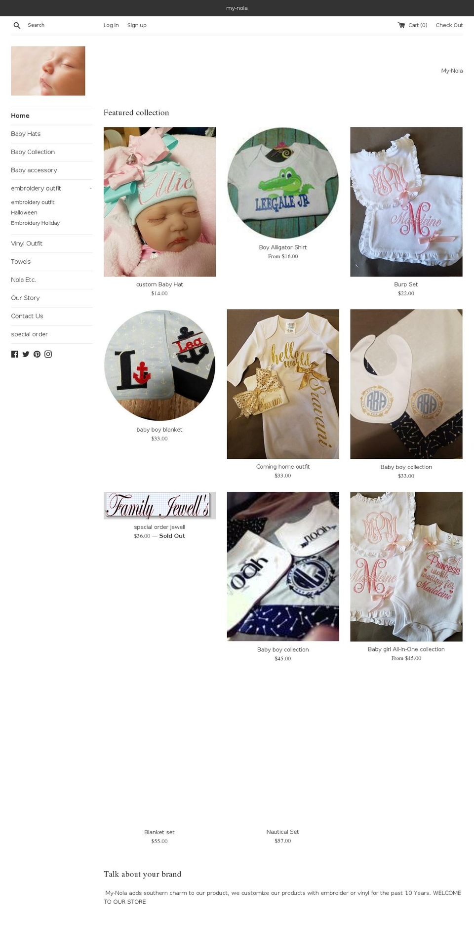 my-nola.com — Shopify storefront screenshot