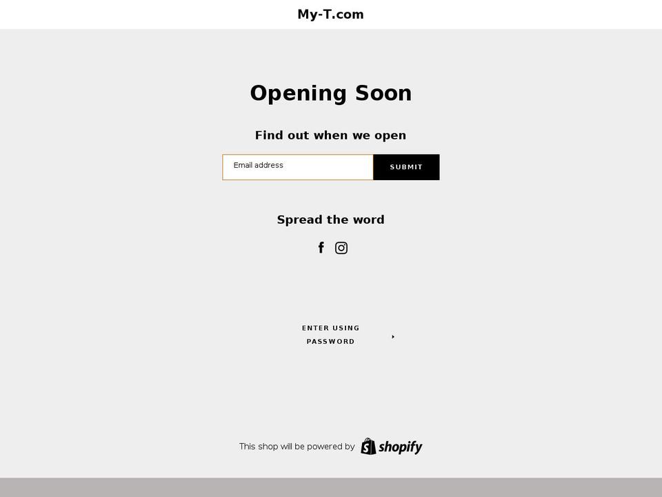 my-t.com — Shopify storefront screenshot
