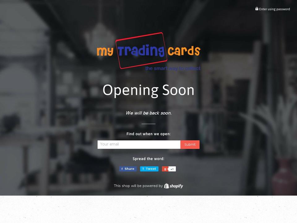 my-trading-cards.myshopify.com shopify website screenshot