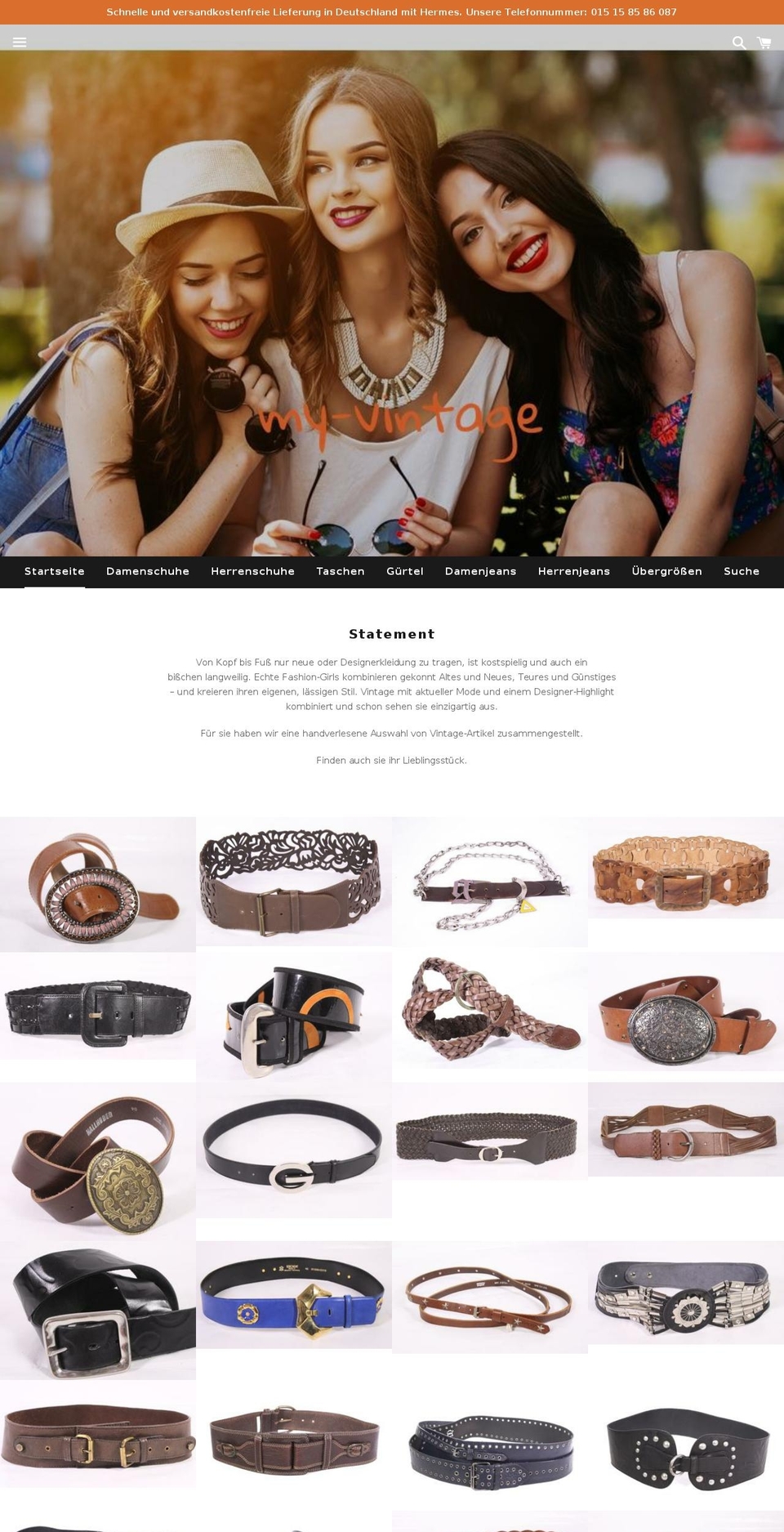 my-vintage.de shopify website screenshot