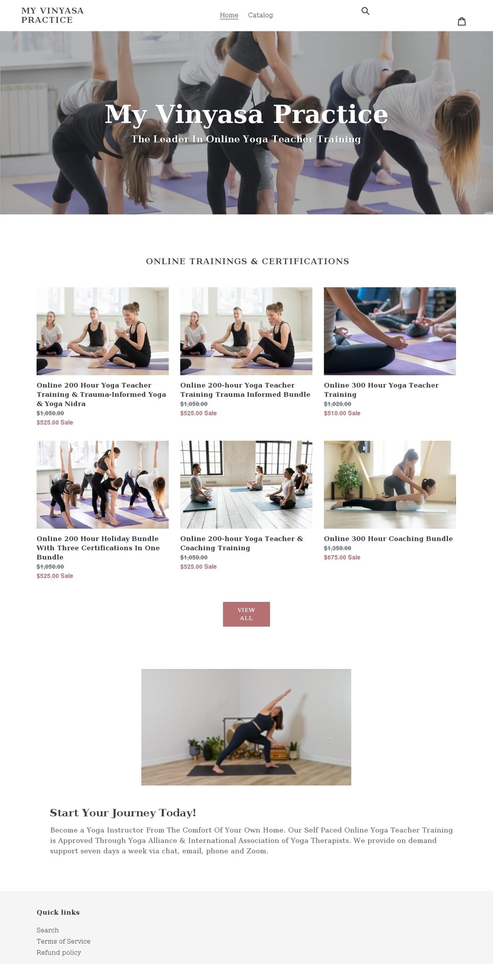 my-vinyasa-practice.myshopify.com shopify website screenshot