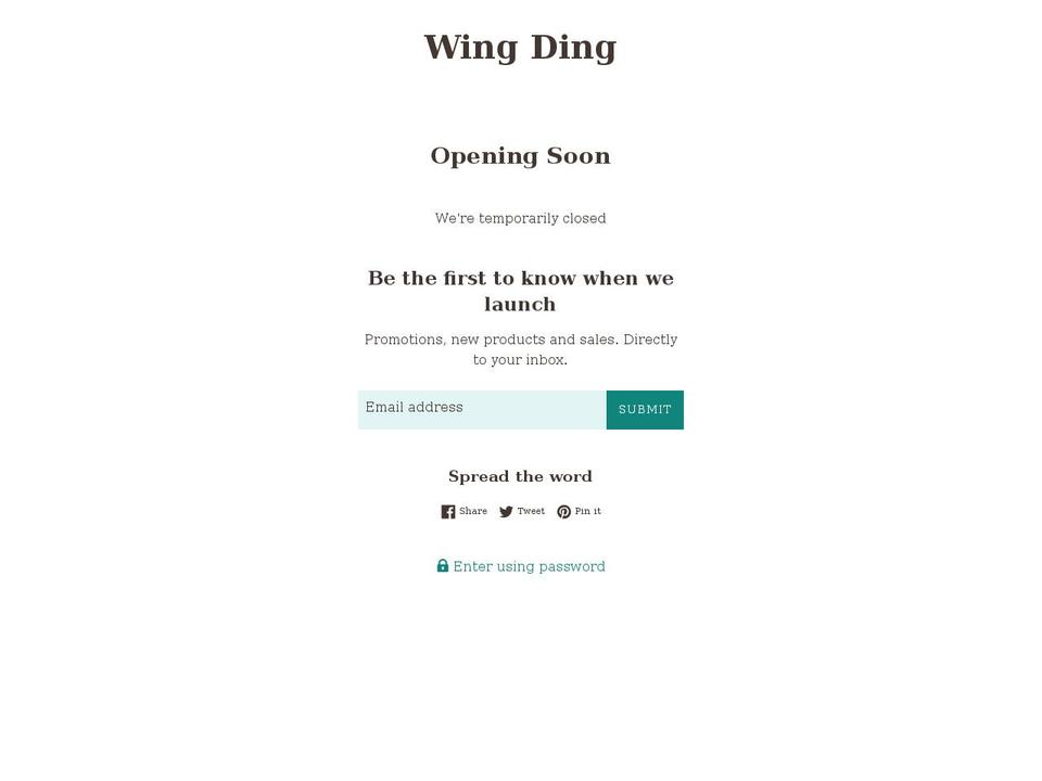 my-wing-ding.myshopify.com shopify website screenshot