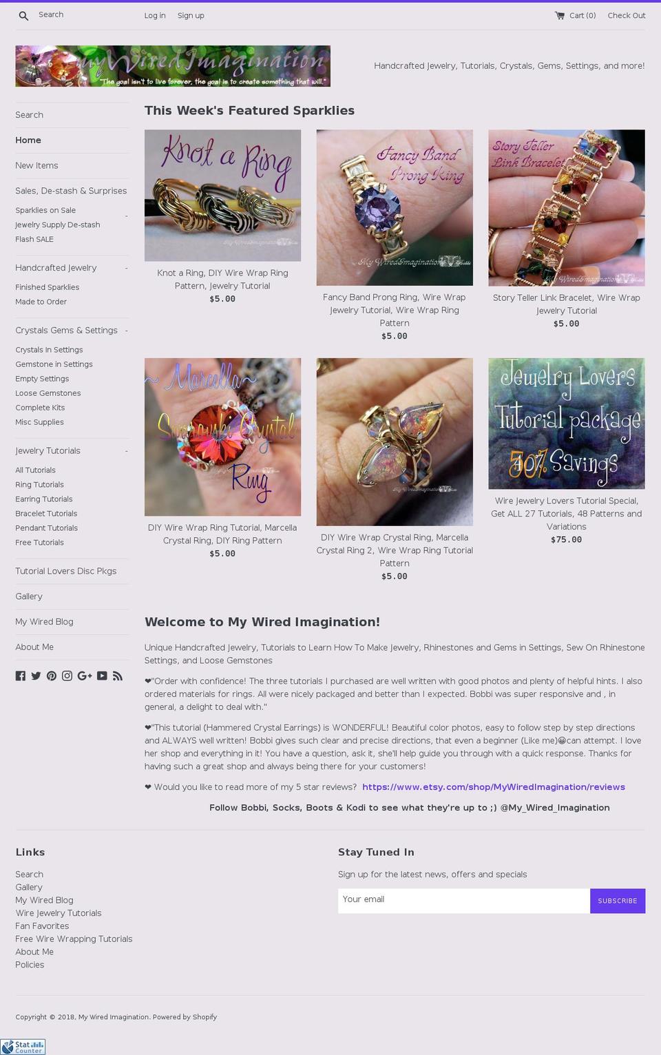 my-wired-imagination.com shopify website screenshot