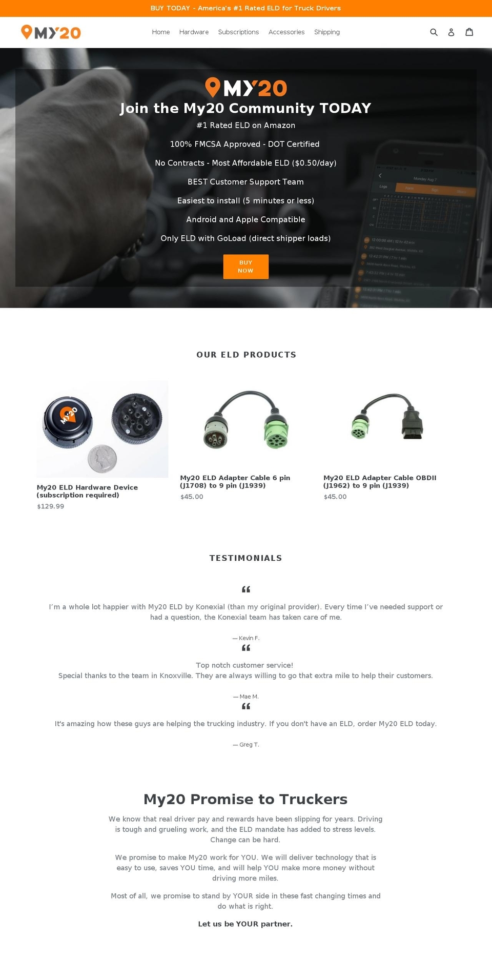 my20eld.com — Shopify storefront screenshot