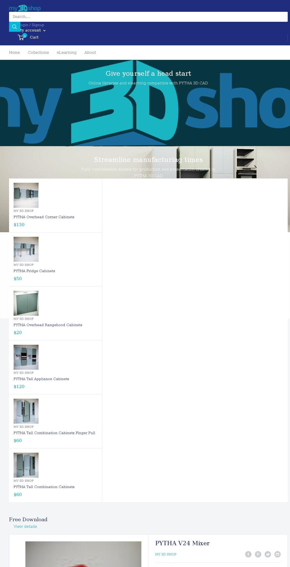 my3dshop.com.au shopify website screenshot