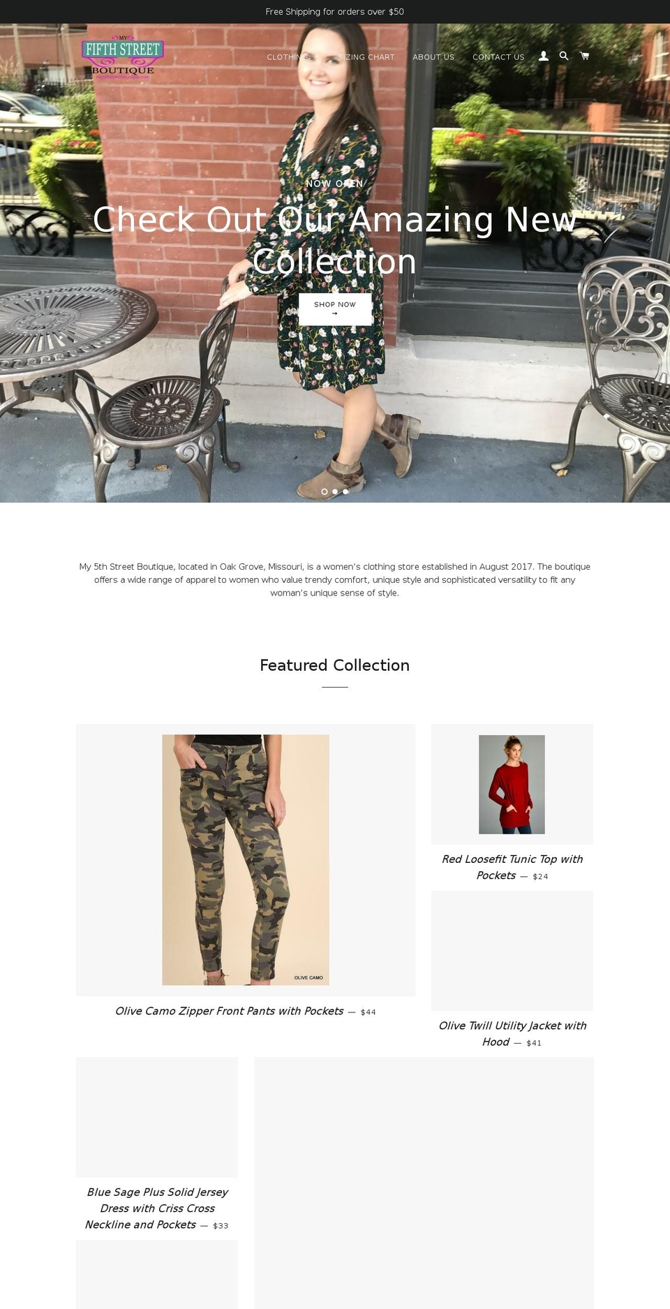 my5thstreetboutique.com — Shopify storefront screenshot