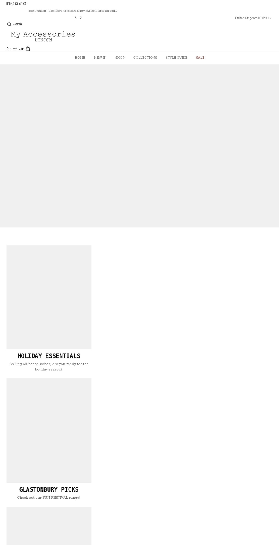 myaccessorieslondon.co.uk shopify website screenshot