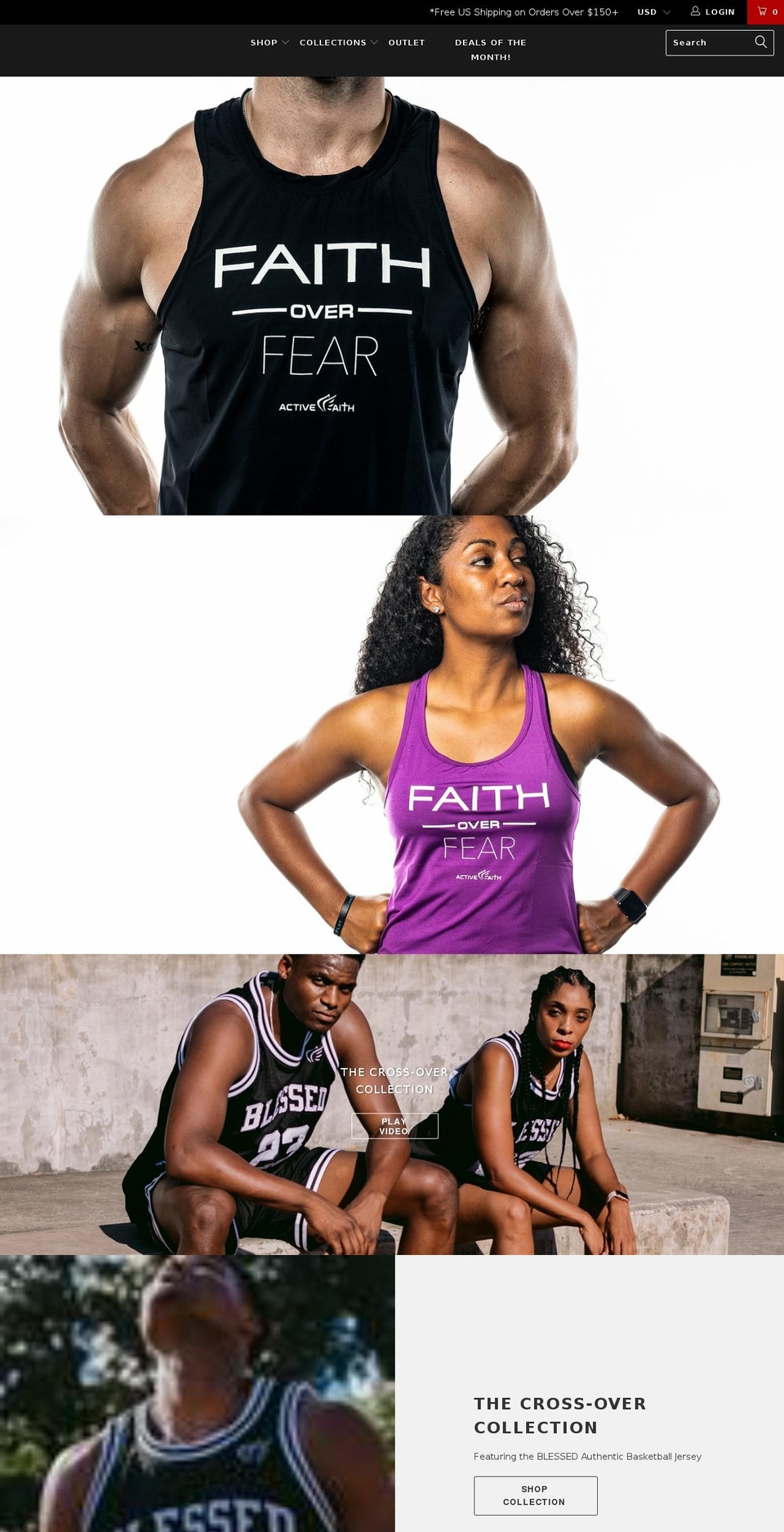 myactivefaith.com — Shopify storefront screenshot