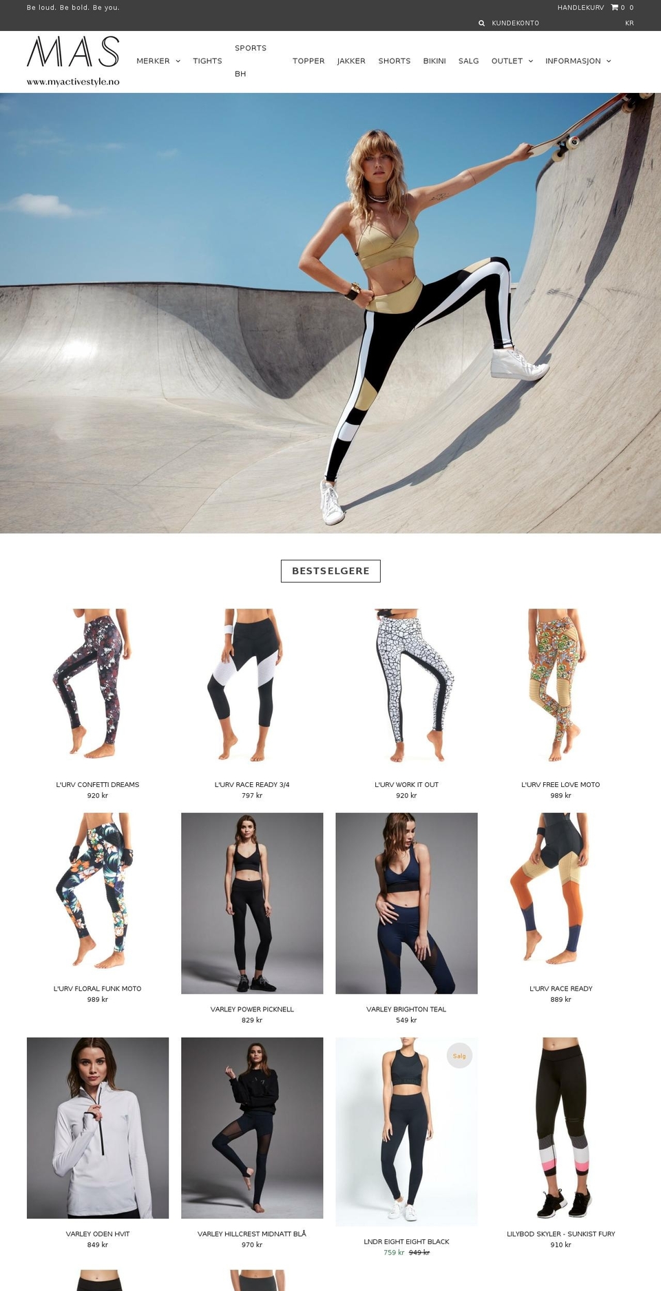 myactivestyle.no shopify website screenshot