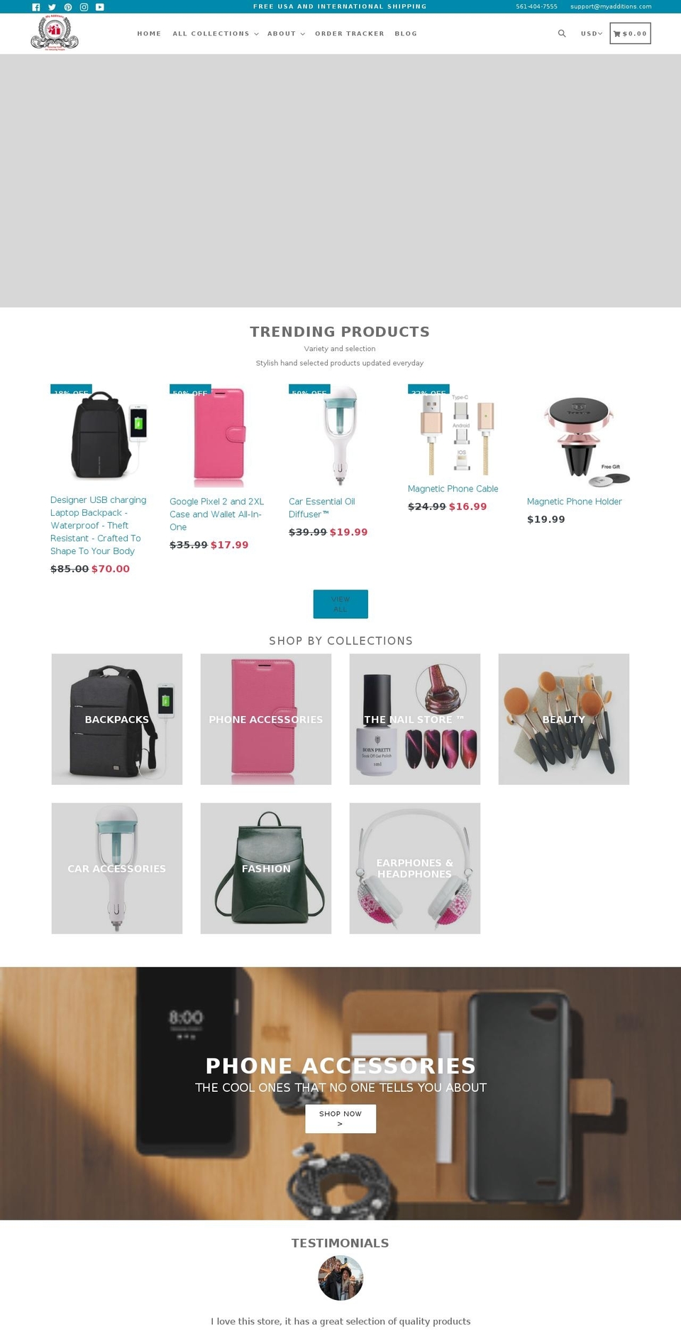 myadditions.com shopify website screenshot