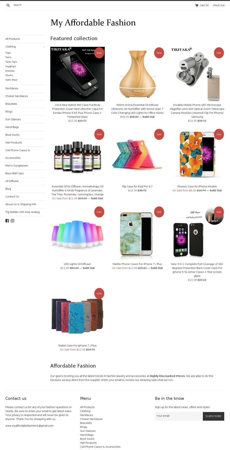 myaffordablefashion.com — Shopify storefront screenshot
