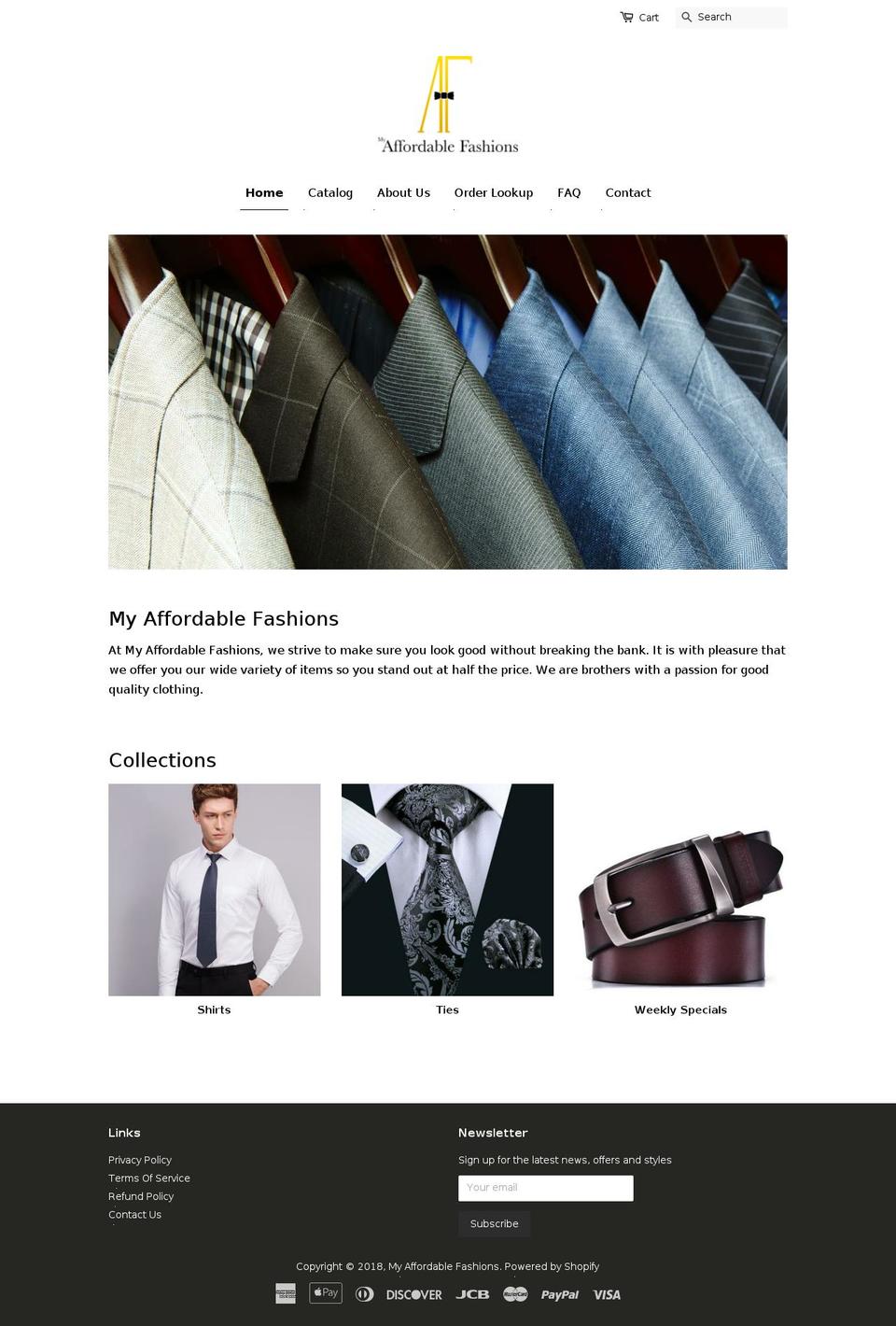 myaffordablefashions.com — Shopify storefront screenshot