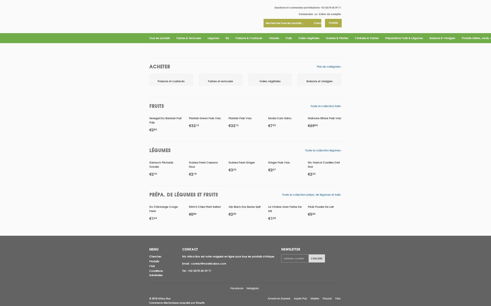 myafricabox.com shopify website screenshot