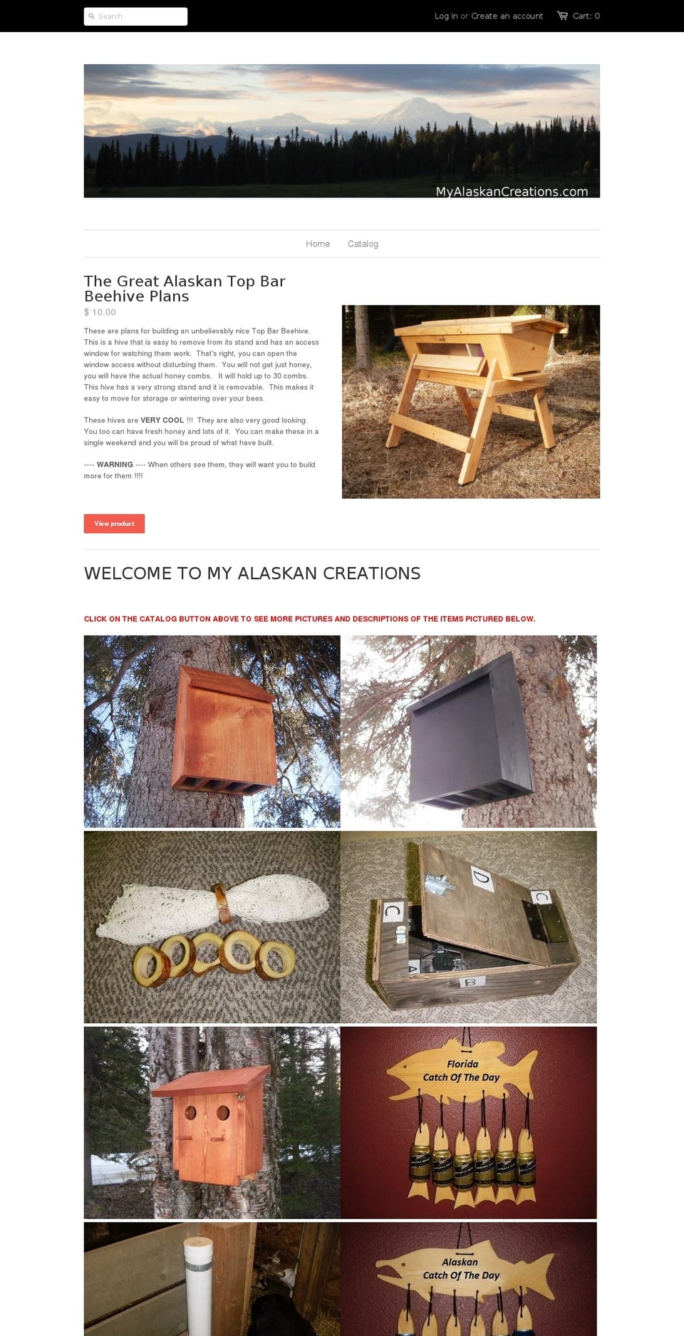 myalaskancreations.com shopify website screenshot