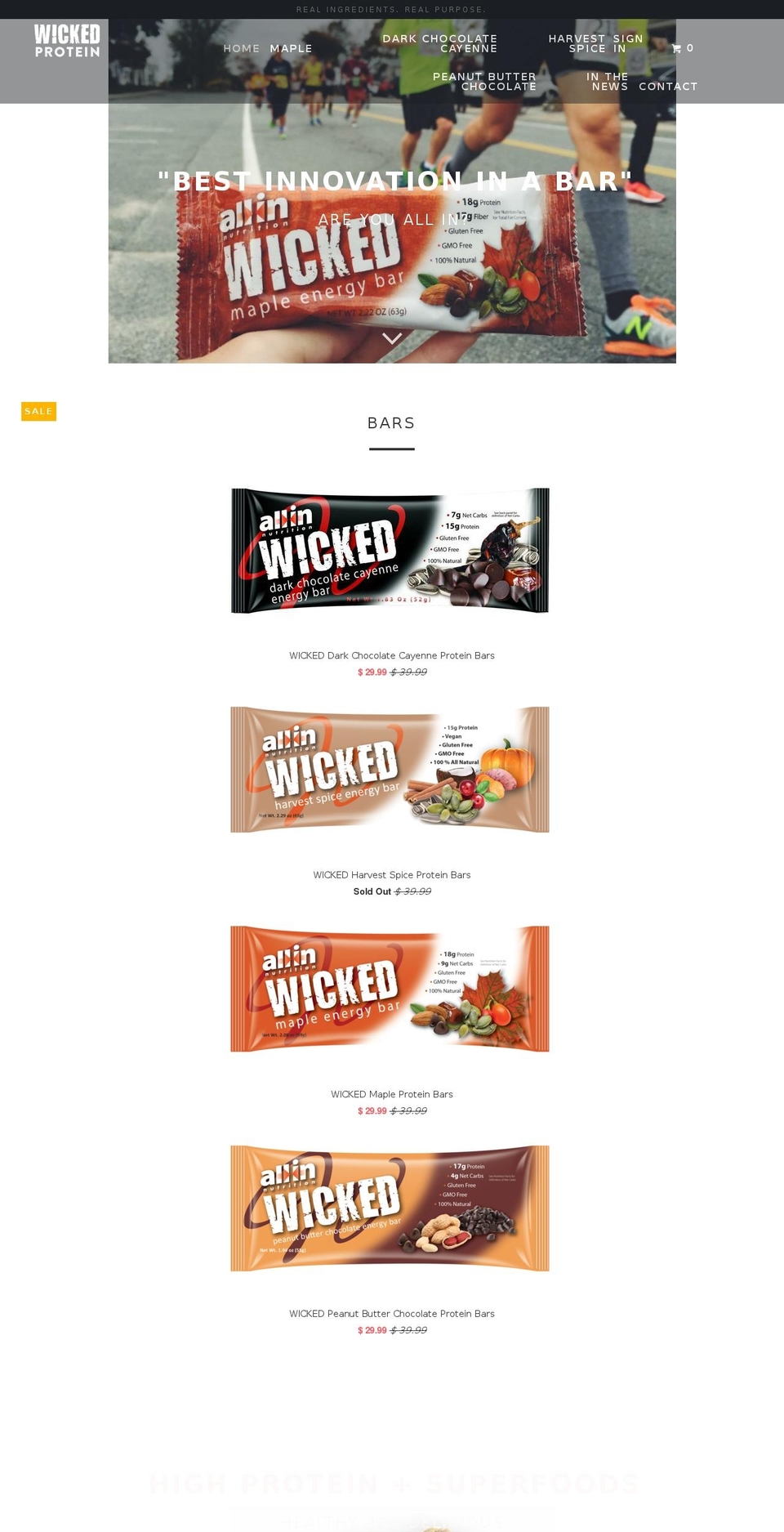 myallinnutrition.com — Shopify storefront screenshot