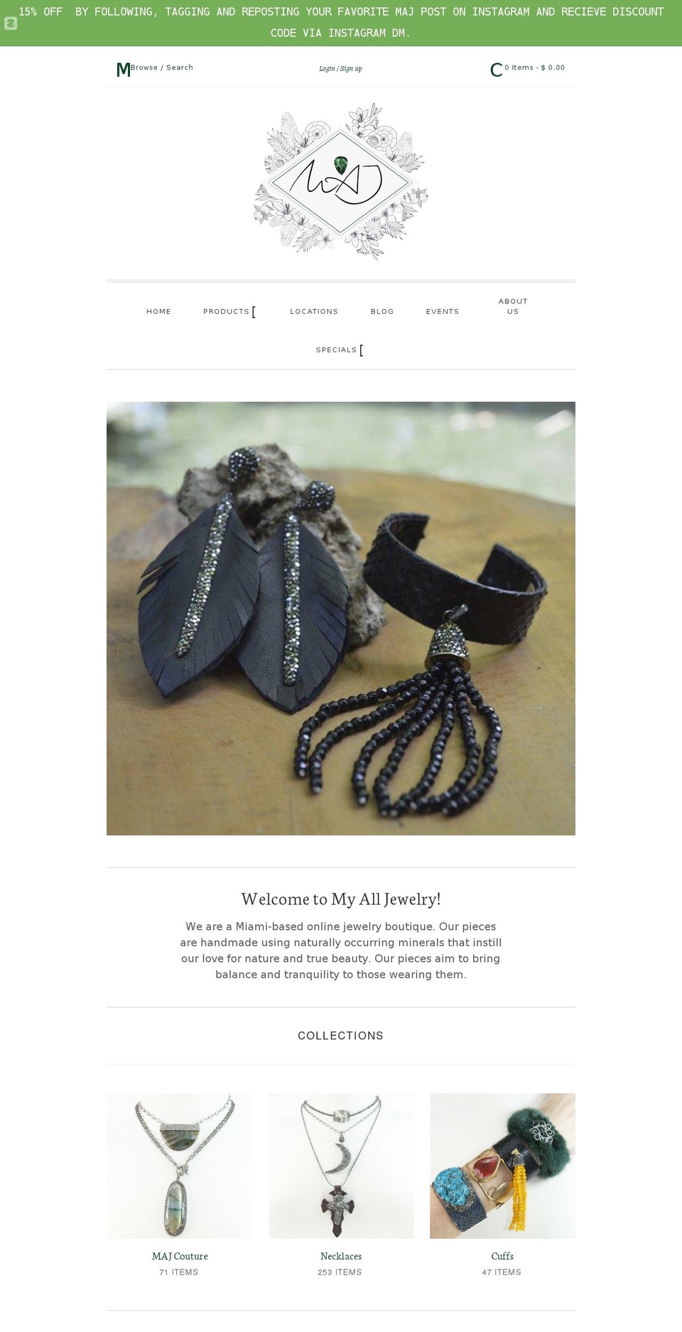 myalljewelry.com — Shopify storefront screenshot