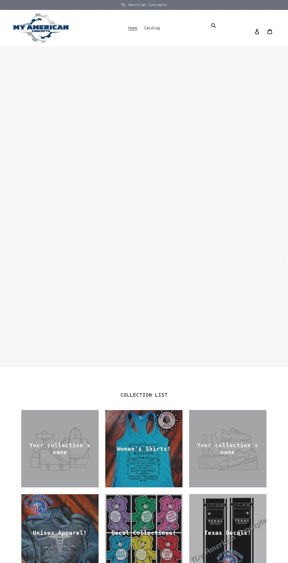 myamericanconcepts.com shopify website screenshot