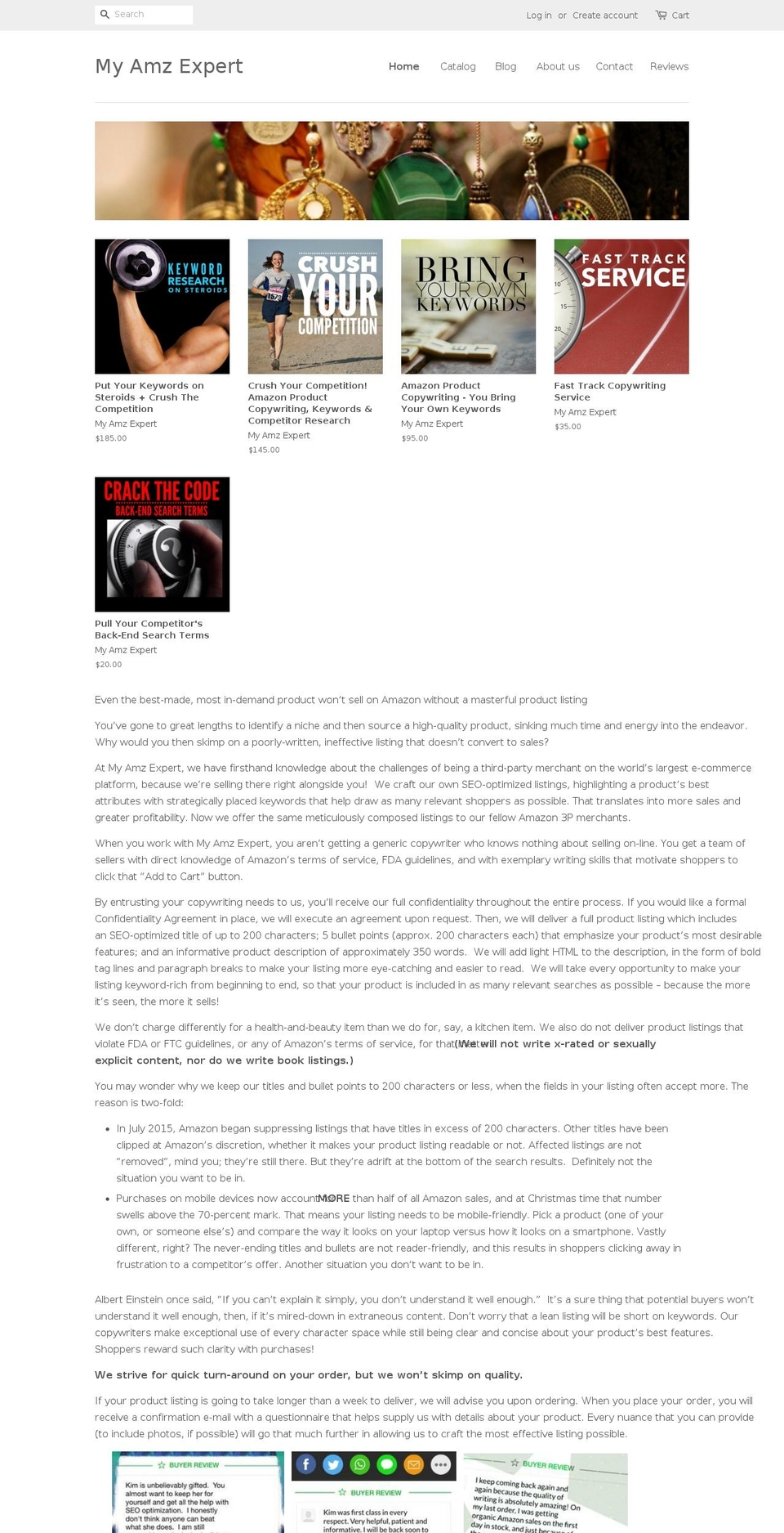 myamzexpert.com shopify website screenshot