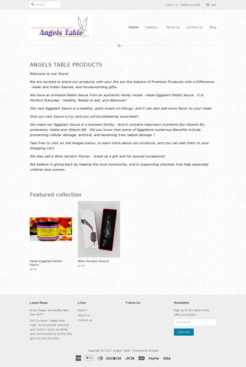 myangelstable.com shopify website screenshot