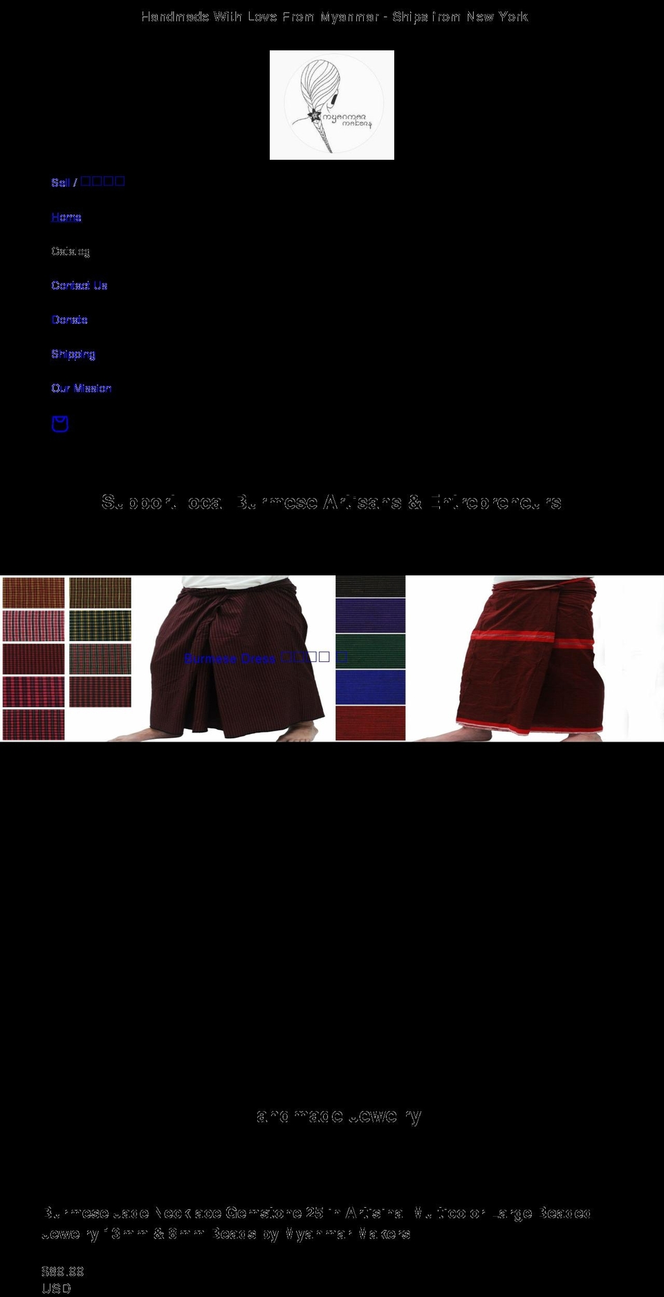 myanmarmakers.com shopify website screenshot