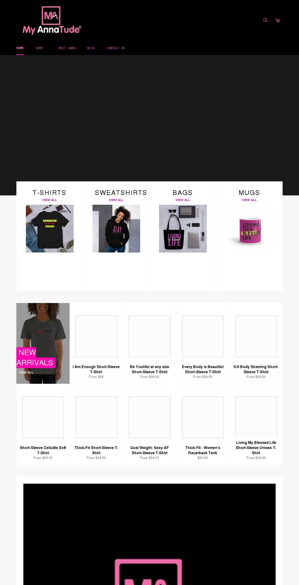 myannatude.com shopify website screenshot