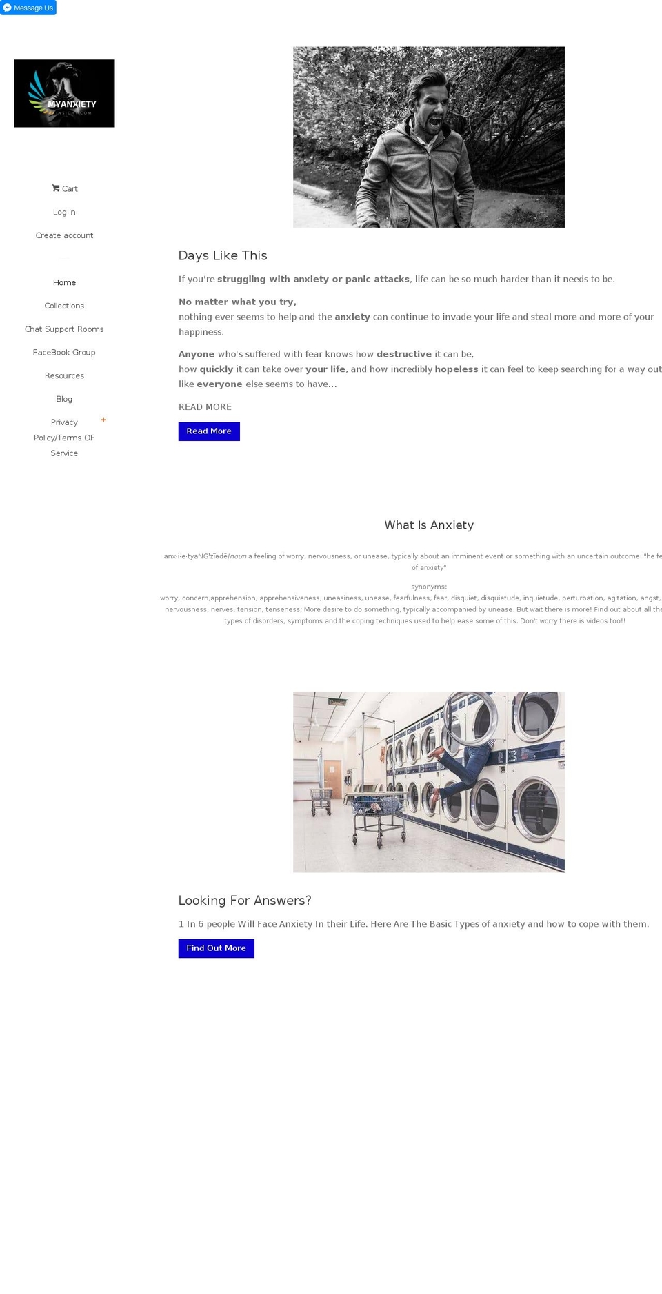 myanxietyinsight.com shopify website screenshot