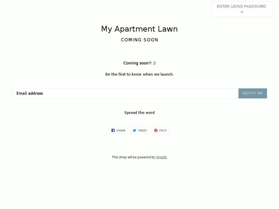 myapartmentlawn.com — Shopify storefront screenshot