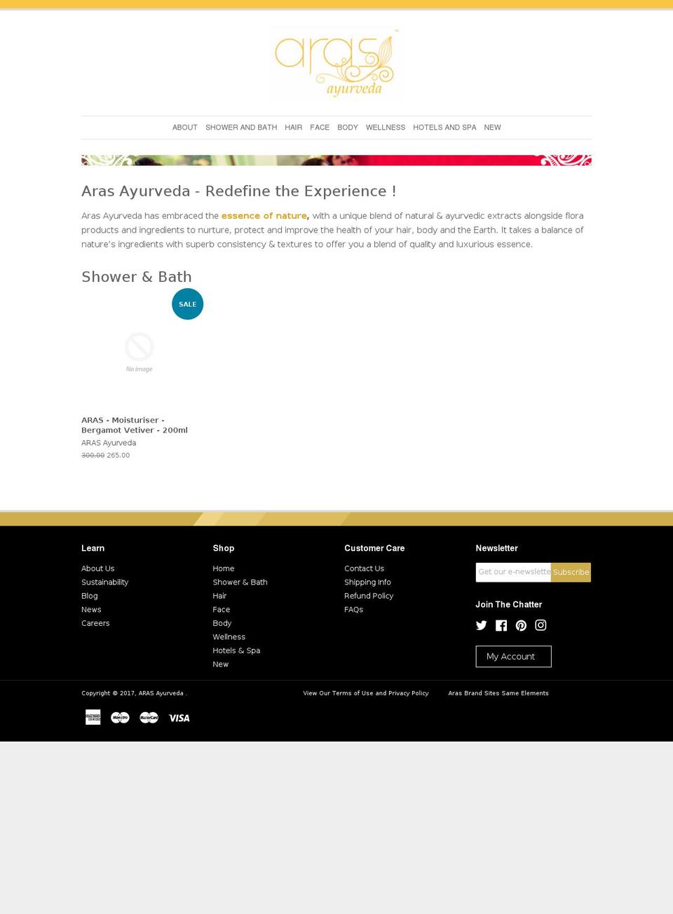 myaras.com shopify website screenshot