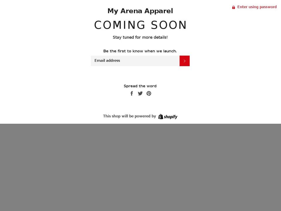 myarenausa.com — Shopify storefront screenshot