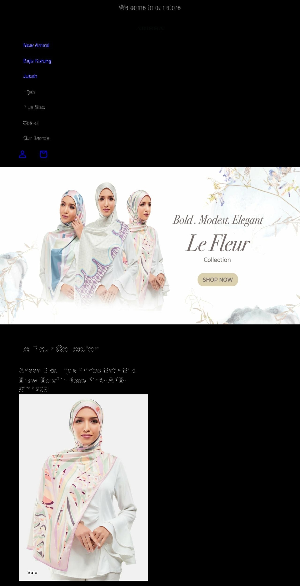 myarissa.com shopify website screenshot