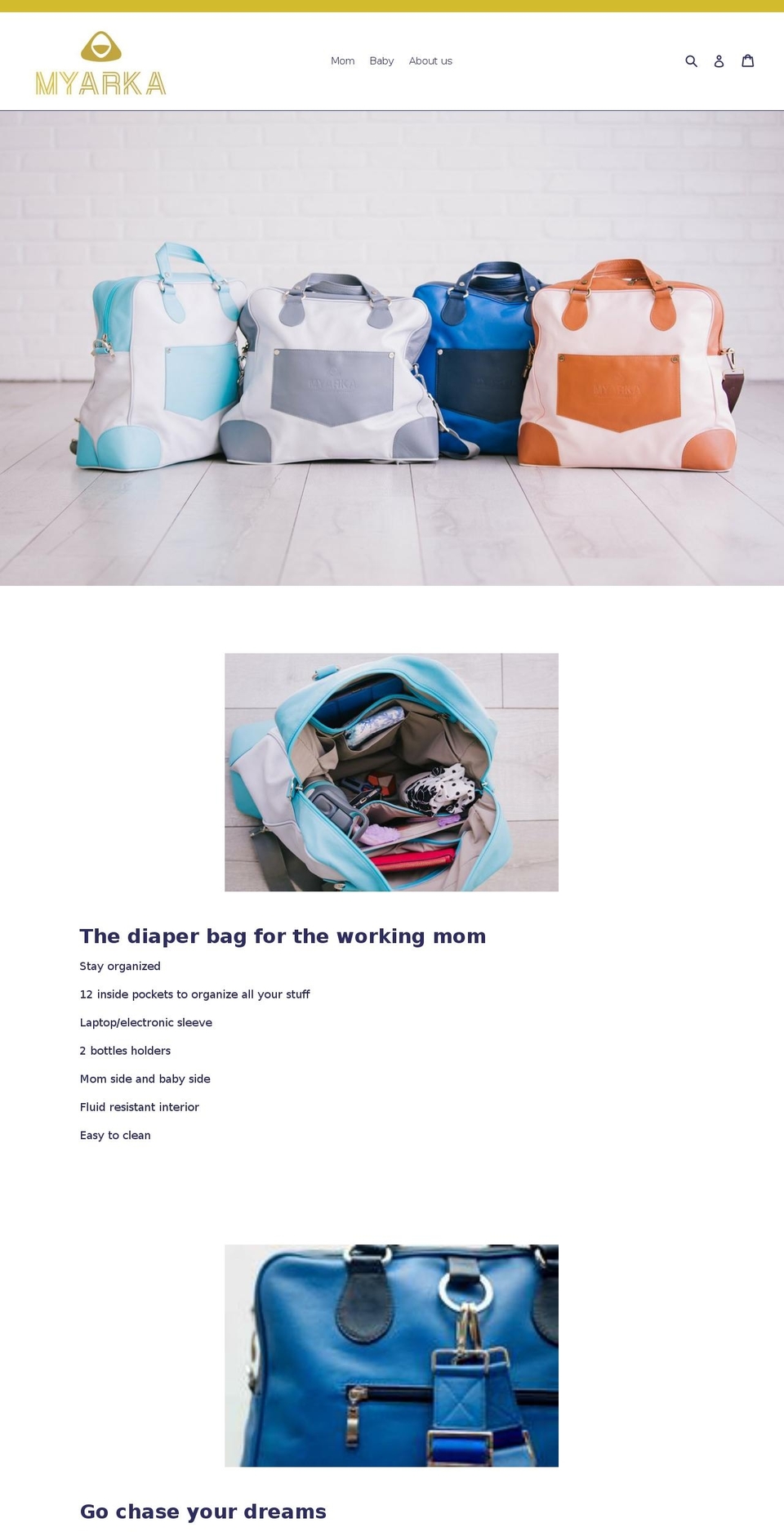 myarkaleather.com — Shopify storefront screenshot