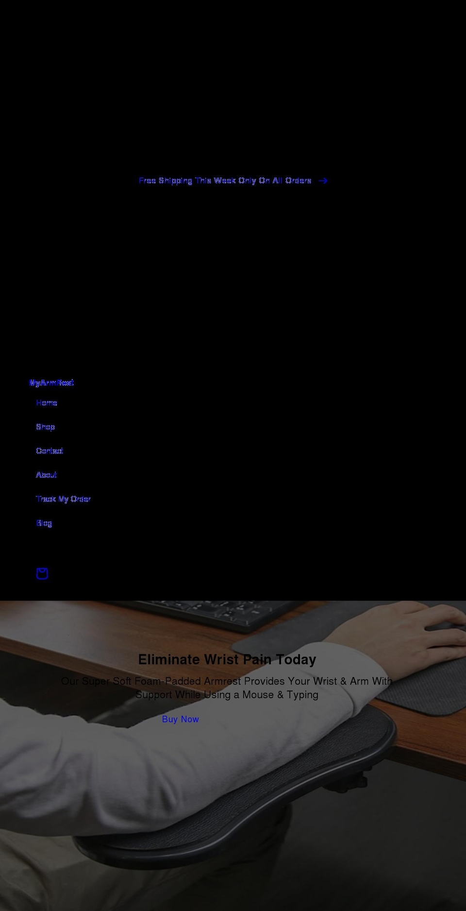 myarmrest.com shopify website screenshot
