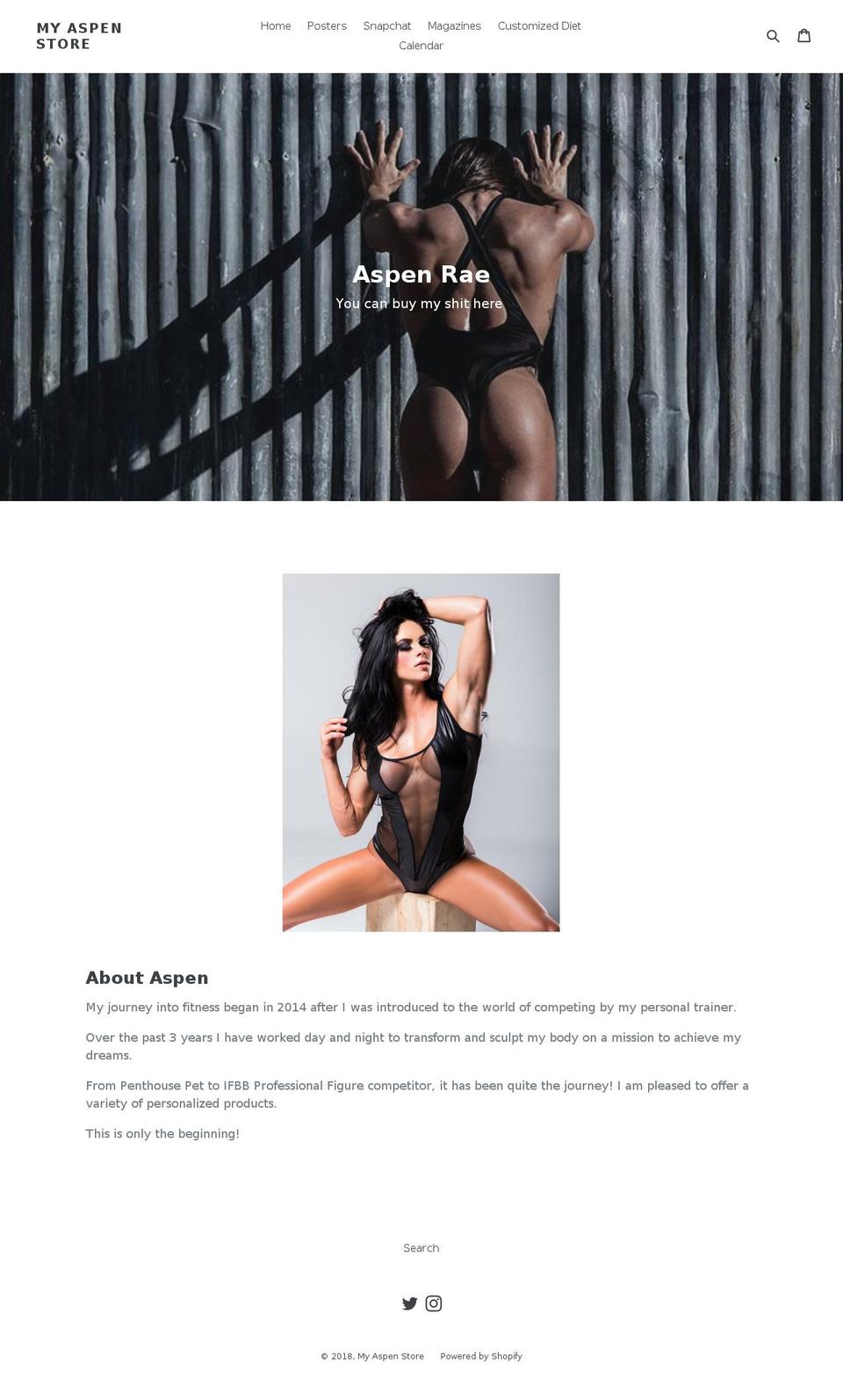 myaspenstore.com shopify website screenshot
