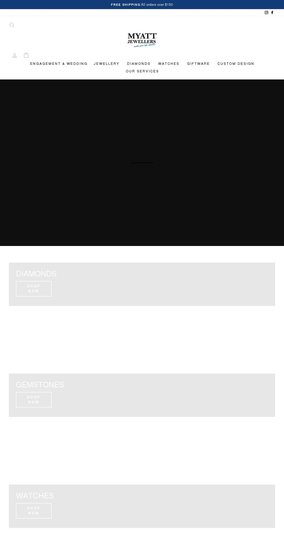 myattjewellers.com.au shopify website screenshot