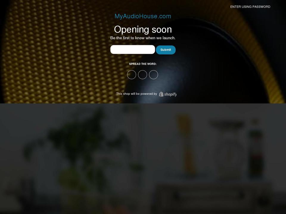myaudiohouse.com — Shopify storefront screenshot
