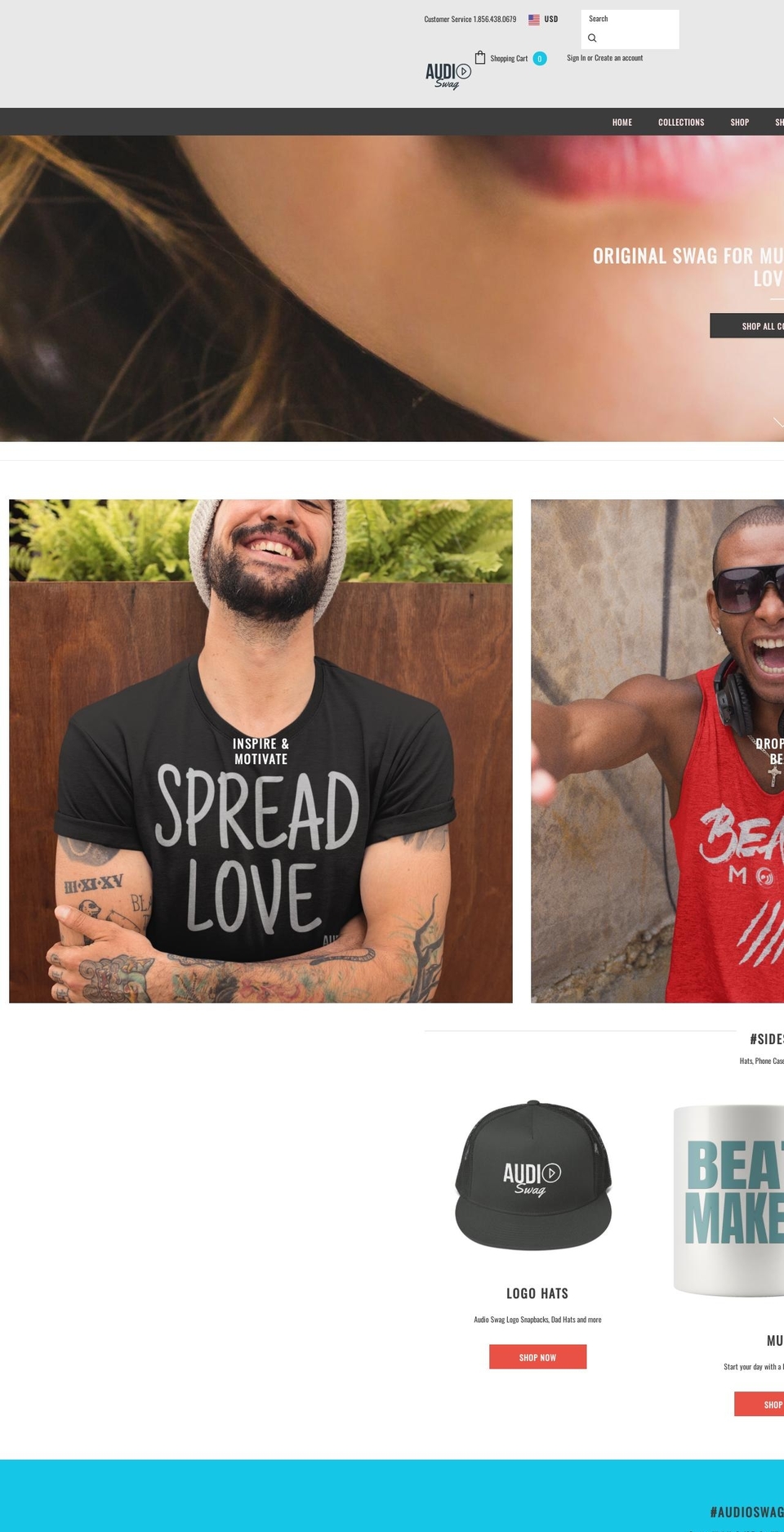 myaudioswag.com — Shopify storefront screenshot
