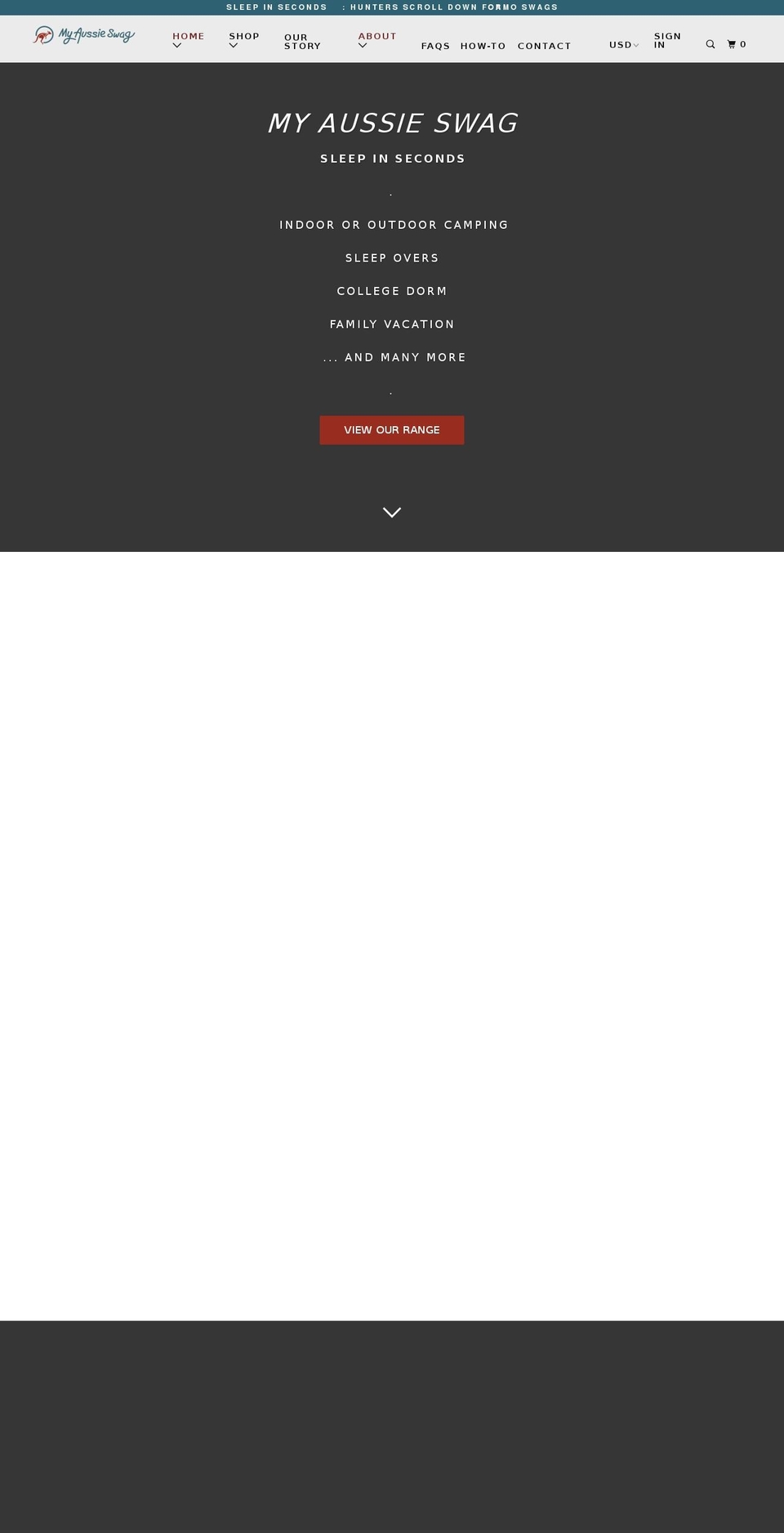 myaussieswag.com — Shopify storefront screenshot