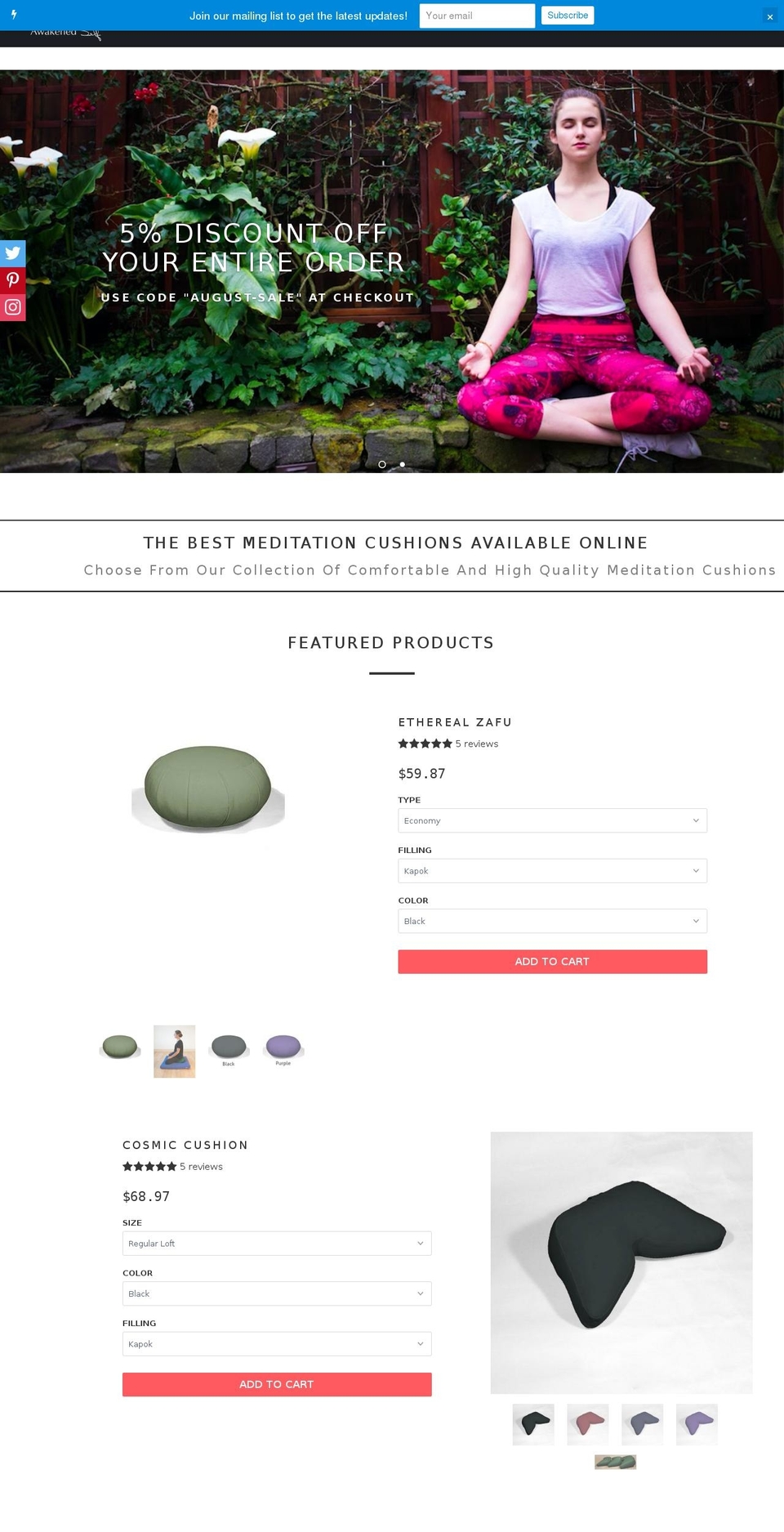 myawakenedself.com — Shopify storefront screenshot