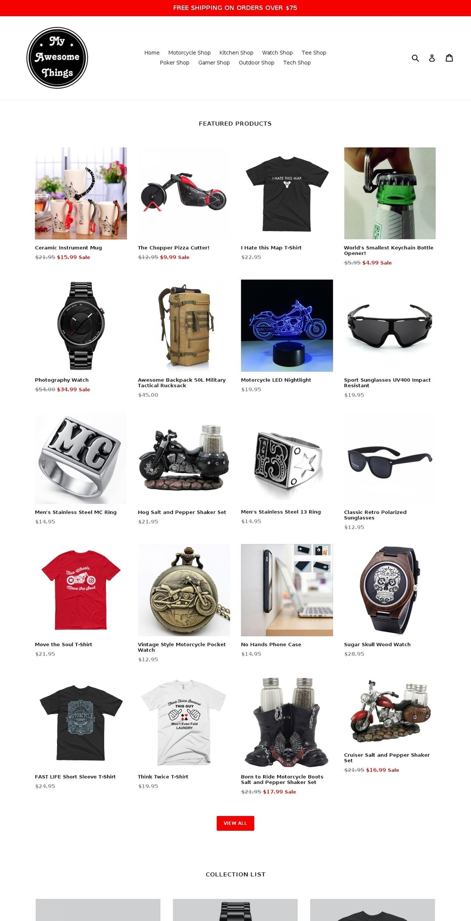 myawesomethings.com — Shopify storefront screenshot