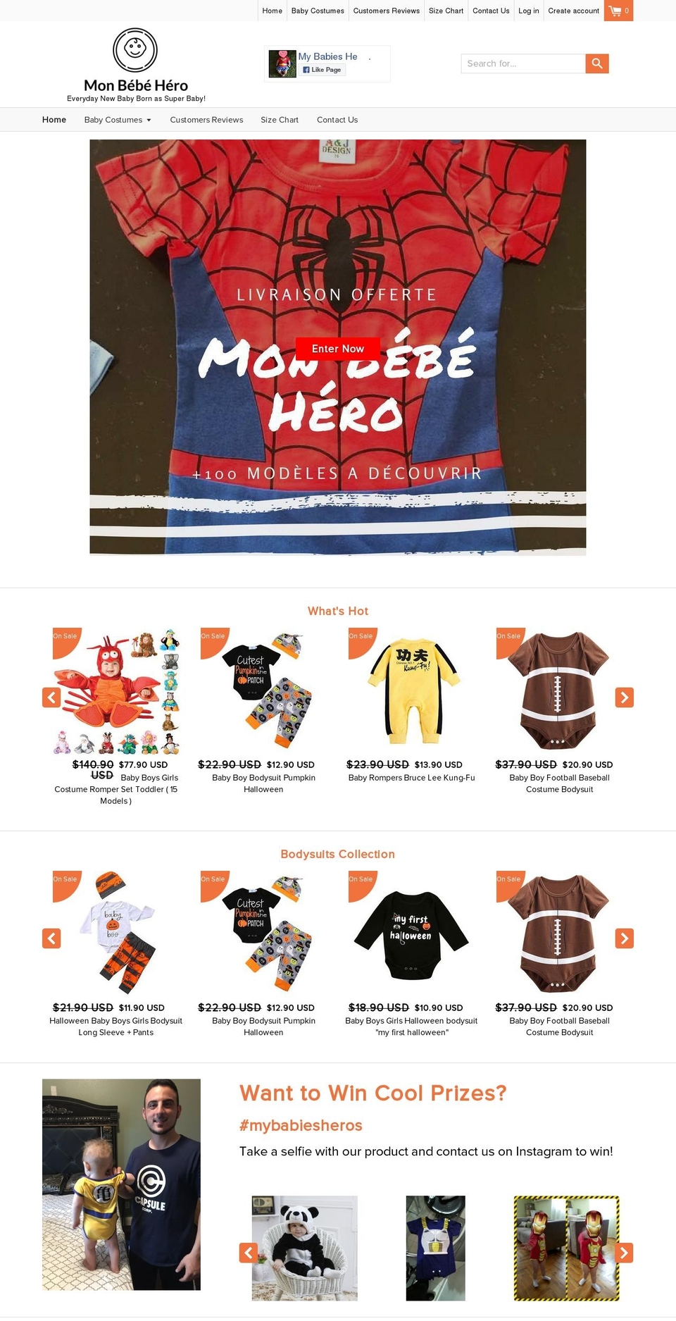 mybabiesheros.myshopify.com shopify website screenshot