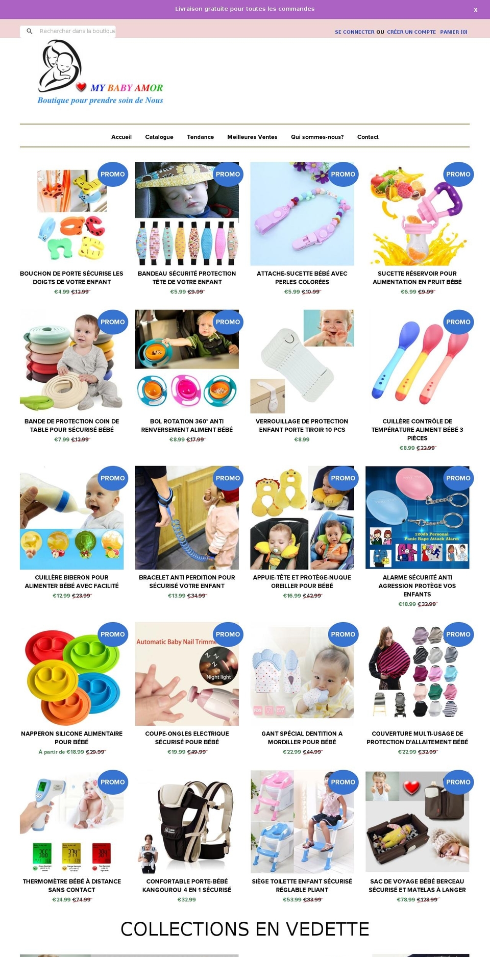 mybabyamor.com — Shopify storefront screenshot