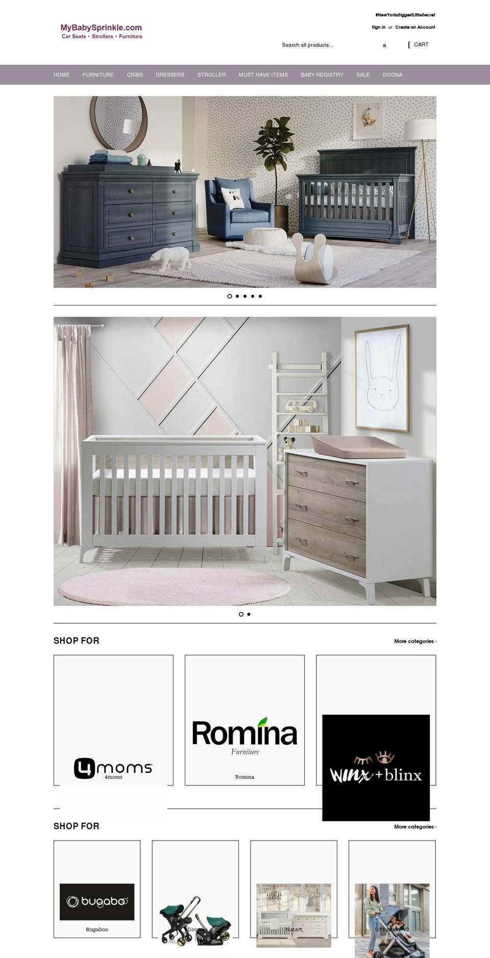 mybabysprinkle.com shopify website screenshot