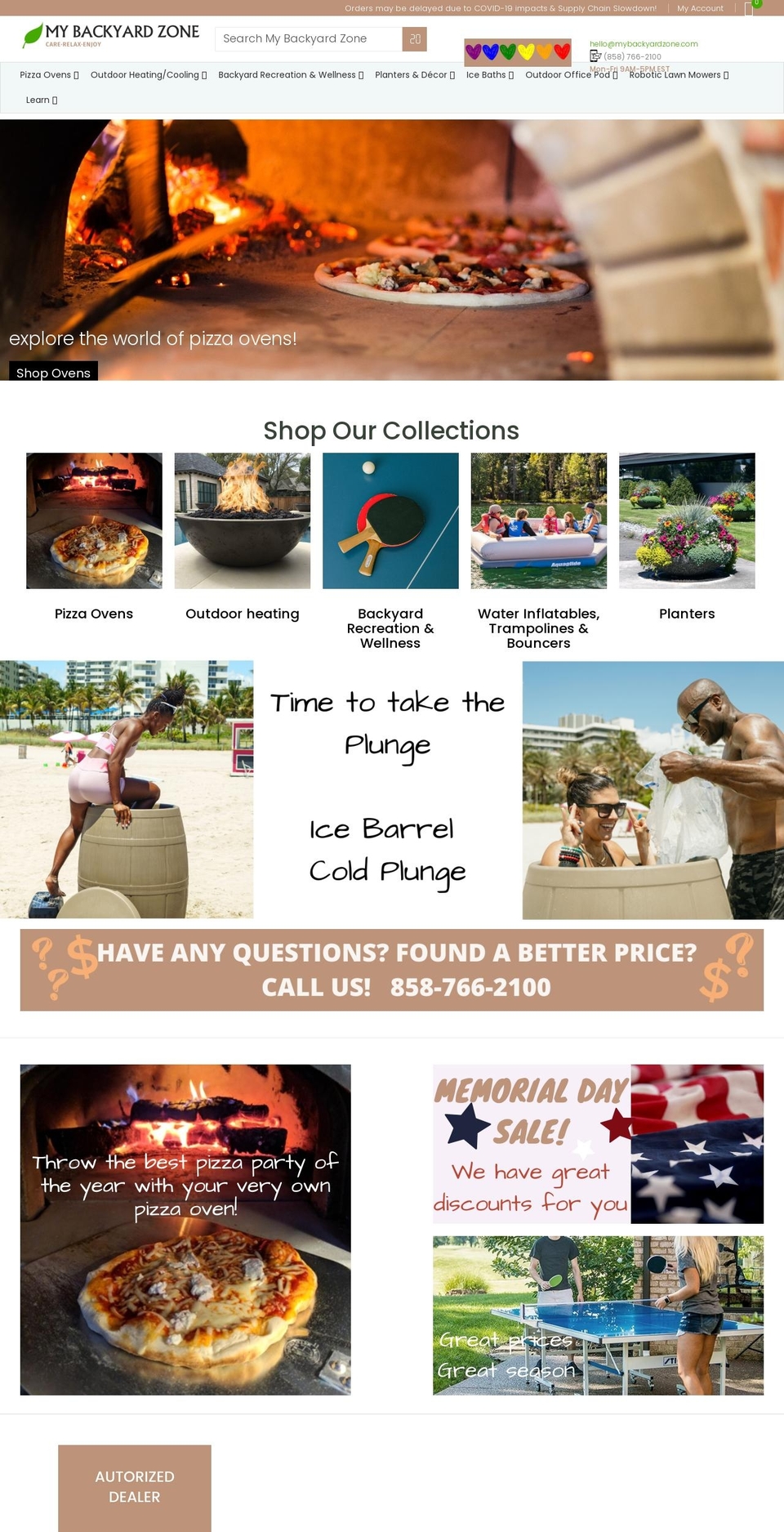mybackyardzone.com shopify website screenshot
