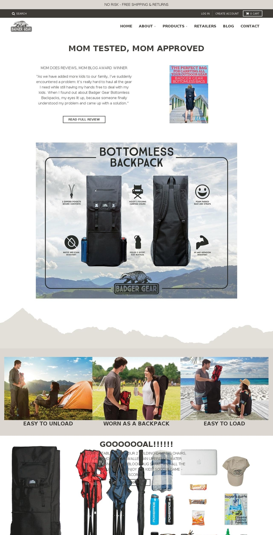 mybadgergear.com shopify website screenshot