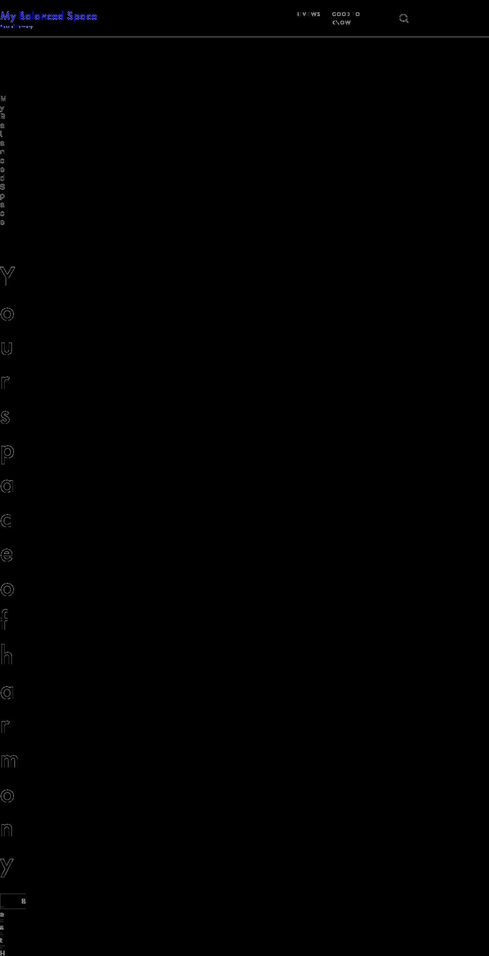 mybalancedspace.com — Shopify storefront screenshot