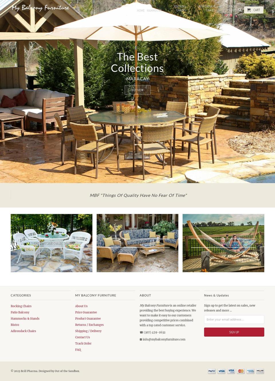 mybalconyfurniture.com shopify website screenshot