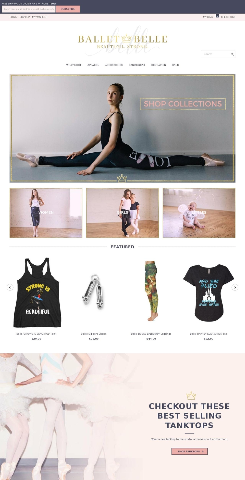 myballetbelle.com shopify website screenshot