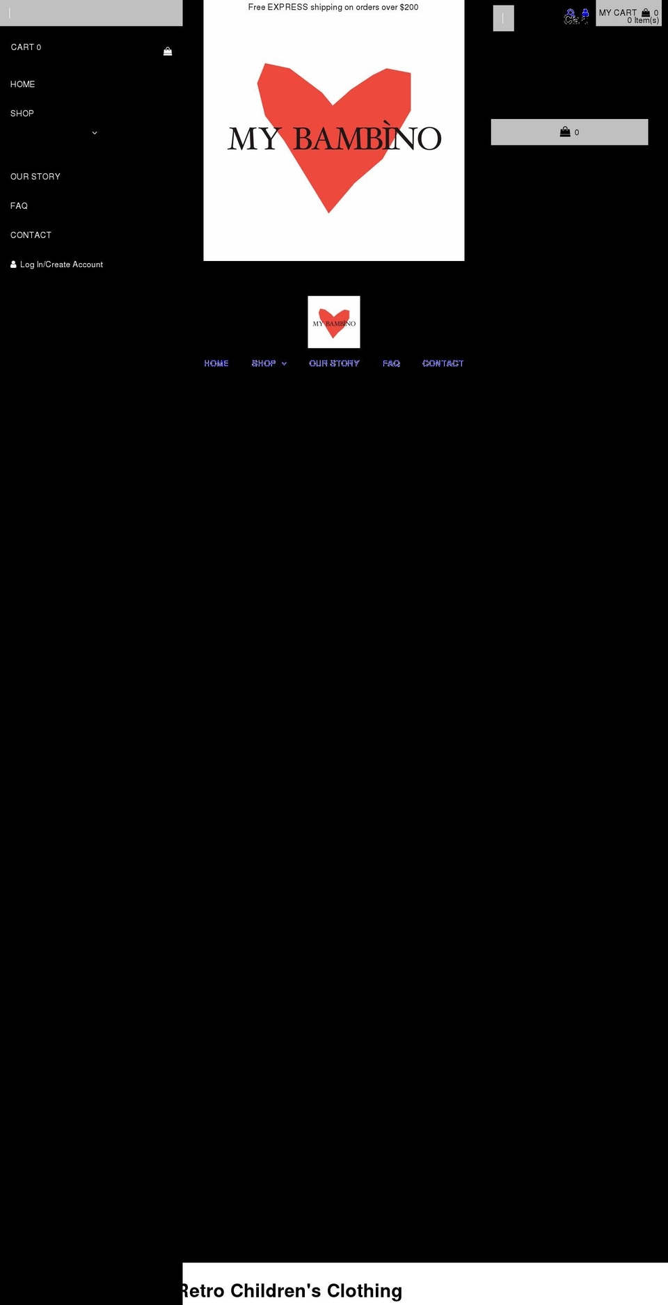 mybambino.com.au shopify website screenshot